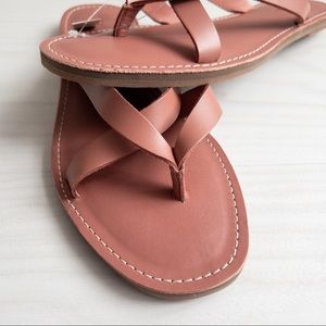 Madewell Rose Leather Thong Sandals